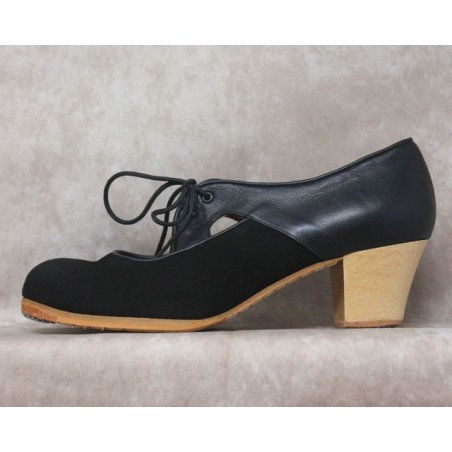 Alegrías 40 A Suede Negro Cubano Barnizado Atrás Leather