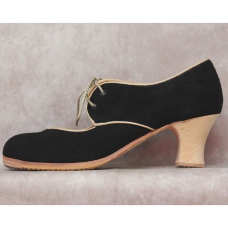 Tientos 39 A Ante Negro Semicarrete Barnizado R. Beige
