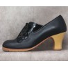 Chapina 35,5 A Leather Negro Semicarrete Barnizado Pala Patent Leather