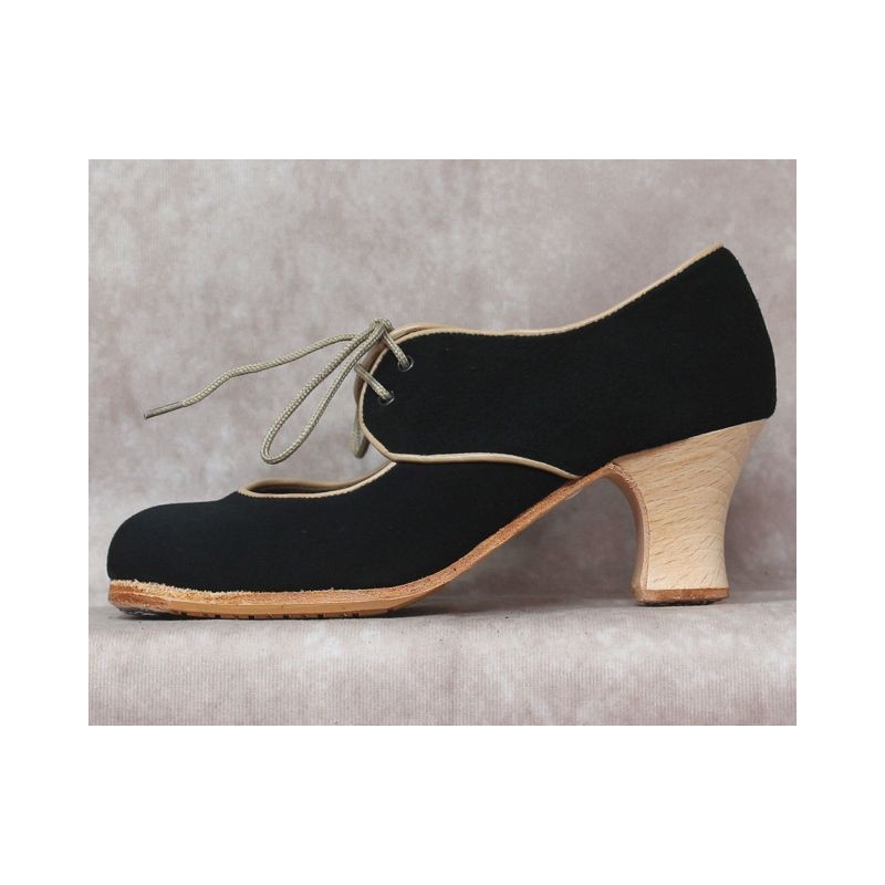 Tientos 35 A Ante Negro Semicarrete Barnizado R. Beige