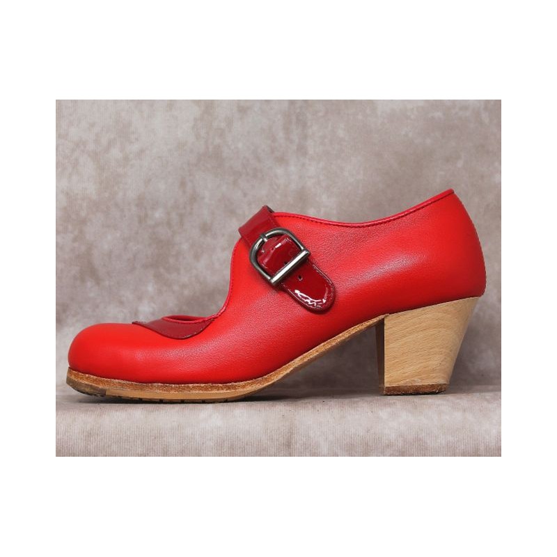 Soleá 35 A Leather Rojo Cubano Barnizado Collarín/Correa Patent Leather