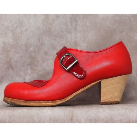 Soleá 35 A Leather Rojo Cubano Barnizado Collarín/Correa Patent Leather
