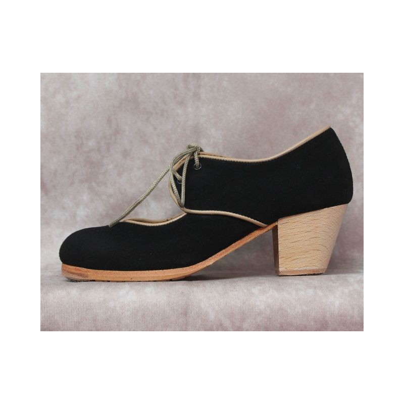 Tientos 33 A Suede Negro Cubano Barnizado R. Beige