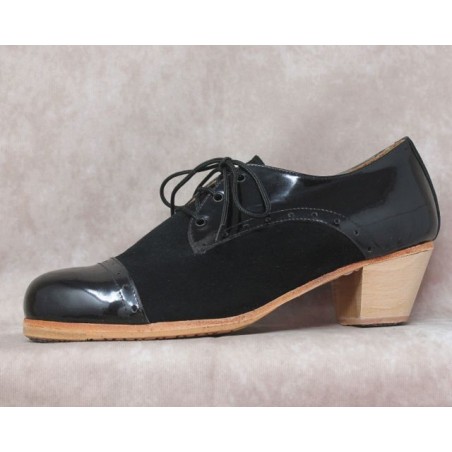 Antonio 40 A Suede Negro Caballero 5cm Barnizado Adornos Patent Leather