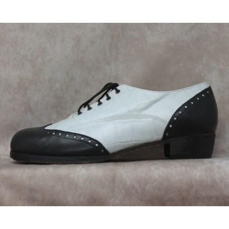 Cordobés 40 A Coco Blanco Modelo B 3cm Teñido Negro Adornos Leather Negro