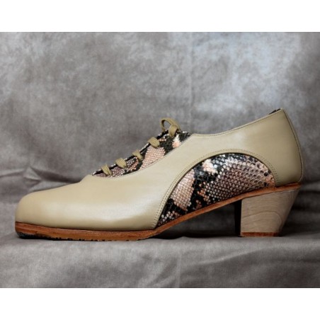 Luís 41 A Leather Beige Cubano Barnizado Adornos Serpiente 36