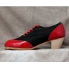 Cordobés 40 A Nubuck Negro Cubano Barnizado Adornos Patent Leather Rojo