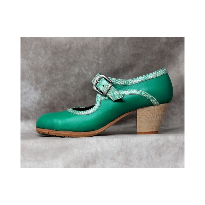 Caña 36 A Leather Esmeralda Cubano Barnizado Adorno Serpiente Verde