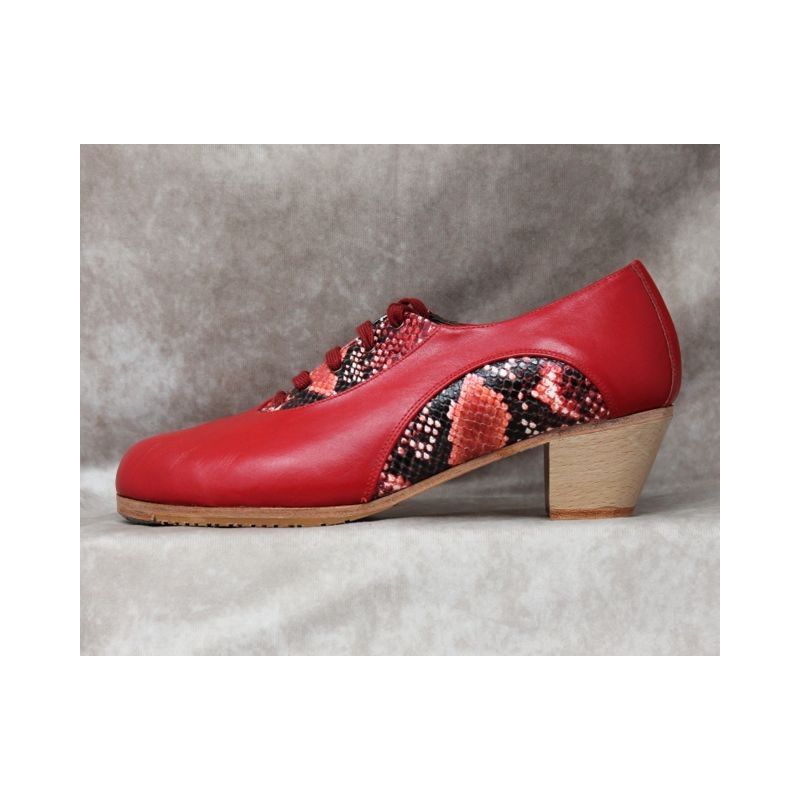 Luís 40 A Leather Rojo Sangre Cubano Barnizado Adorno Serpiente 42
