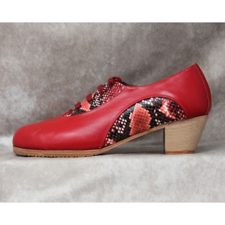 Luís 40 A Leather Rojo Sangre Cubano Barnizado Adorno Serpiente 42