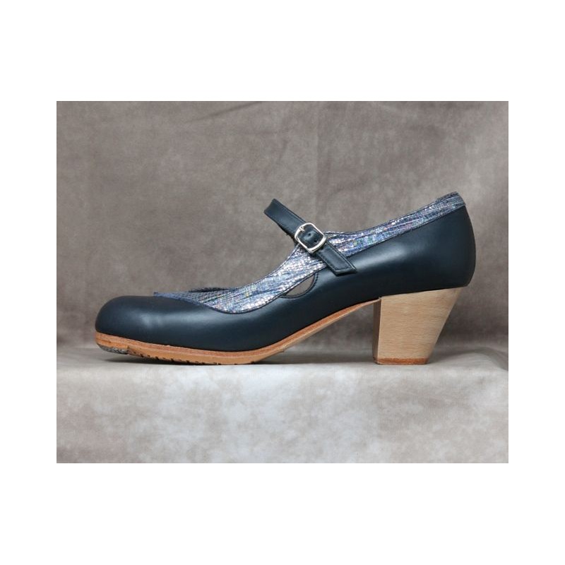 Triana 40,5 A Piel Navy Cubano Barnizado Adorno Fantasía