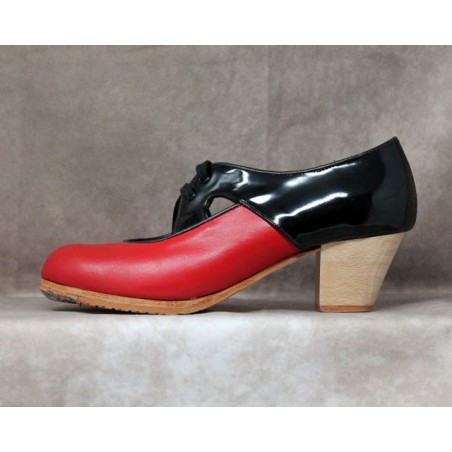 Alegrías 37 A+PR Piel Rojo Cubano Barnizado Atrás Charol Negro
