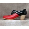 Alegrías 37 A+PR Piel Rojo Cubano Barnizado Atrás Charol Negro