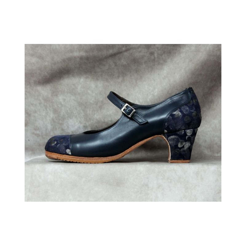Valencia 37 A Piel Navy Clásico Forrado Adorno Fantasía Ante Navy