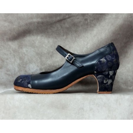 Valencia 37 A Piel Navy Clásico Forrado Adorno Fantasía Ante Navy