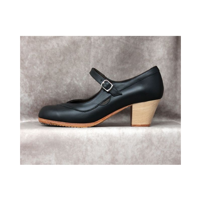 Triana 36 A Leather Negro Cubano Barnizado