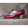 Chapina 37 A Leather Magenta Cubano Barnizado Adorno Fantasía Mariposas