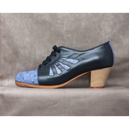 Tapaito 38 A Leather Navy Cubano Barnizado Adorno Fantasía Mariposas