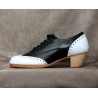 Cordobés 40,5 A Piel Negro Cubano Barnizado Adorno Piel Blanco
