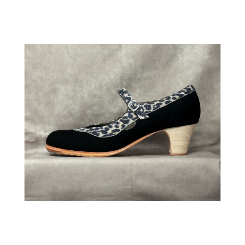 Triana 40,5 A Suene Negro Clásico Banirzado Adorno Animal Print