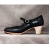 Triana 36 A Leather Negro Clásico Barnizado Adorno Fantasia Gotitas