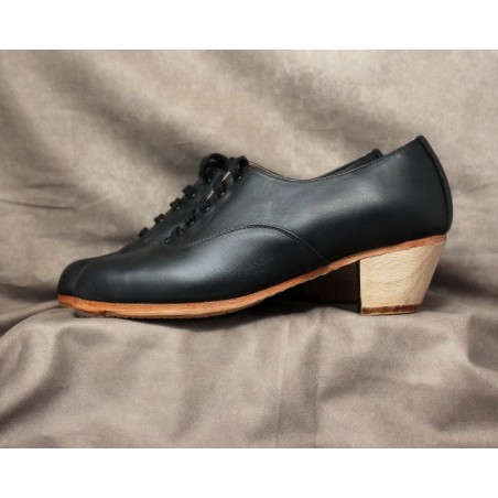 Chapín Hombre 38 A Leather Negro Cubano Barnizado