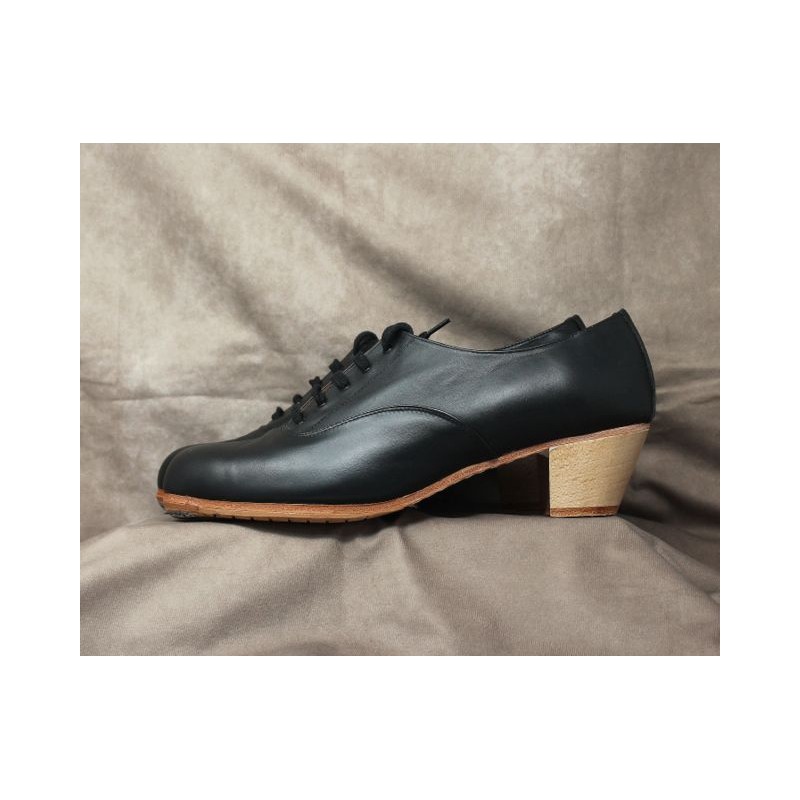 Chapín Hombre 44 A Leather Negro Cubano Barnizado