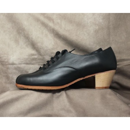 Chapín Hombre 44 A Leather Negro Cubano Barnizado