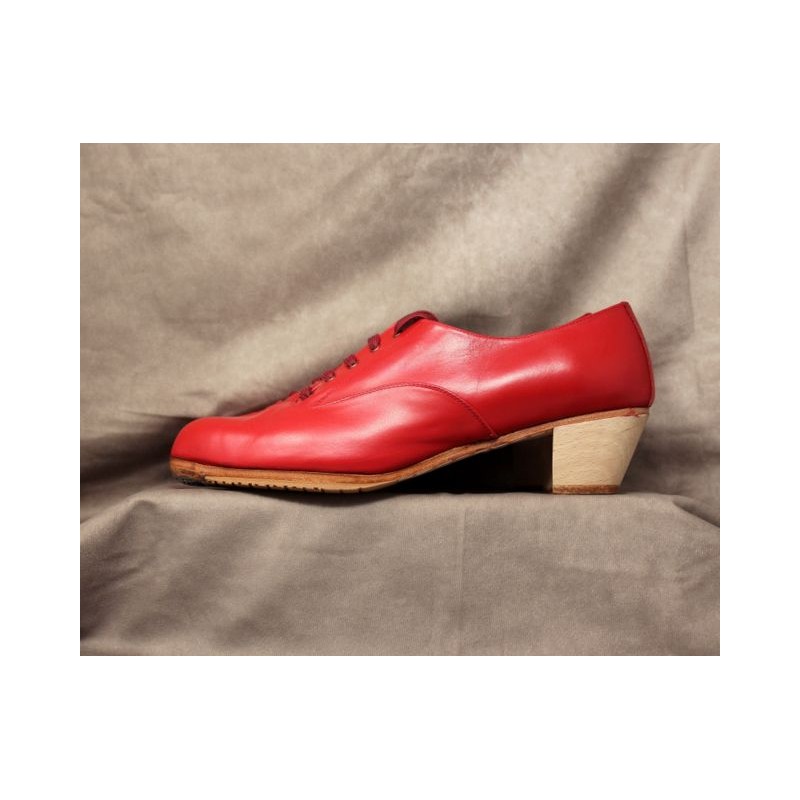 Chapín Hombre 44 A Leather Rojo Sangre Cubano Barnizado