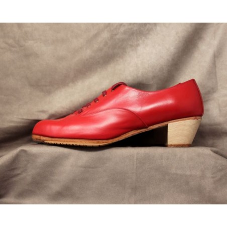 Chapín Hombre 44 A Leather Rojo Sangre Cubano Barnizado
