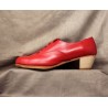 Chapín Hombre 44 A Leather Rojo Sangre Cubano Barnizado