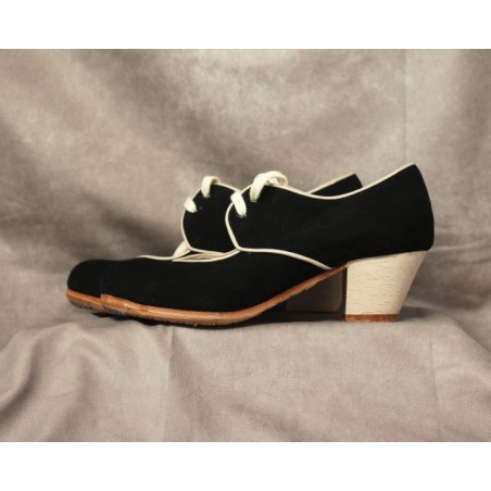 Tientos 36,5 AA Ante Negro Cubano Barnizado R. Beige