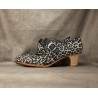 Soleá 38 A Animal Print Clásico Barnizado Correas Piel Negro