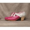 Alegrías 36,5 A Piel Fucsia Cubano Barnizado Atrás Fantasía Mariposas