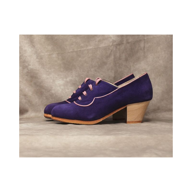 Chapina 34 A Suede Morado Cubano Barnizado R. Mora