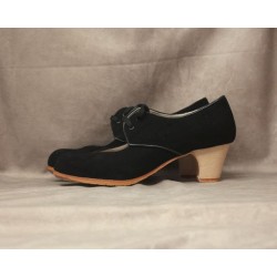 Tientos 37 A Suede Negro Clásico Barnizado