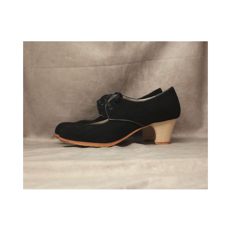 Tientos 37 A Suede Negro Clásico Barnizado