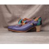 Alegrías 35 A Leather Uva Clásico Barnizado Atrás Fantasía Helechos Multicolor R. Naranja